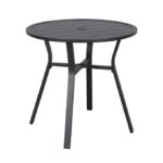 Round Aluminum Bistro Table - Black