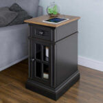 Tresanti Nathaniel Side Table with Power Black